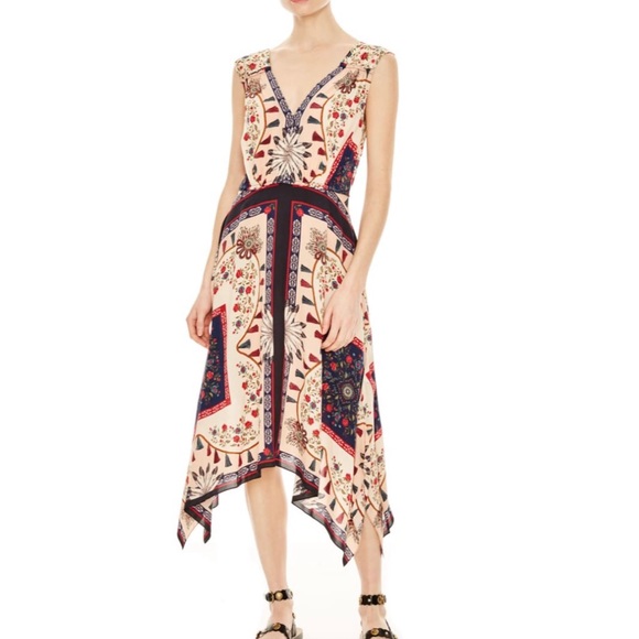 Sandro Dresses & Skirts - Sandro Paris Lee Pattern Handkerchief Hem Dress